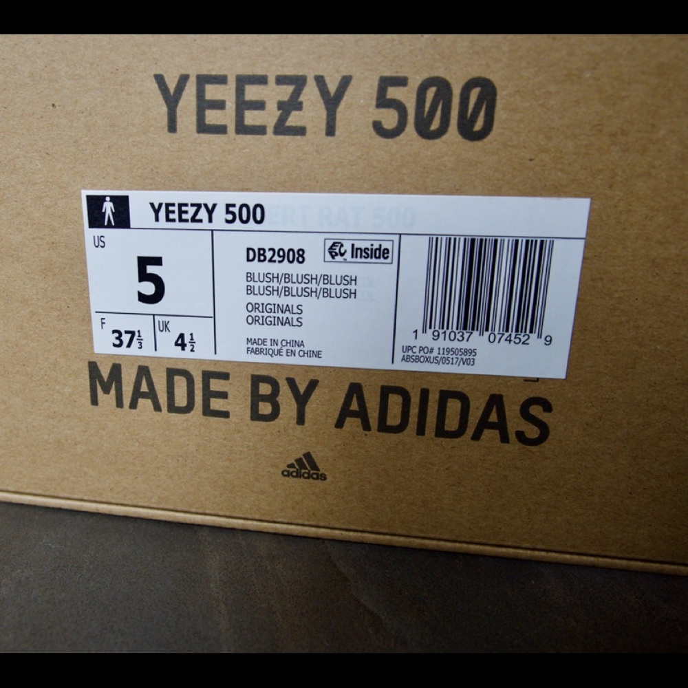 My son’s gently used  Yeezy 500